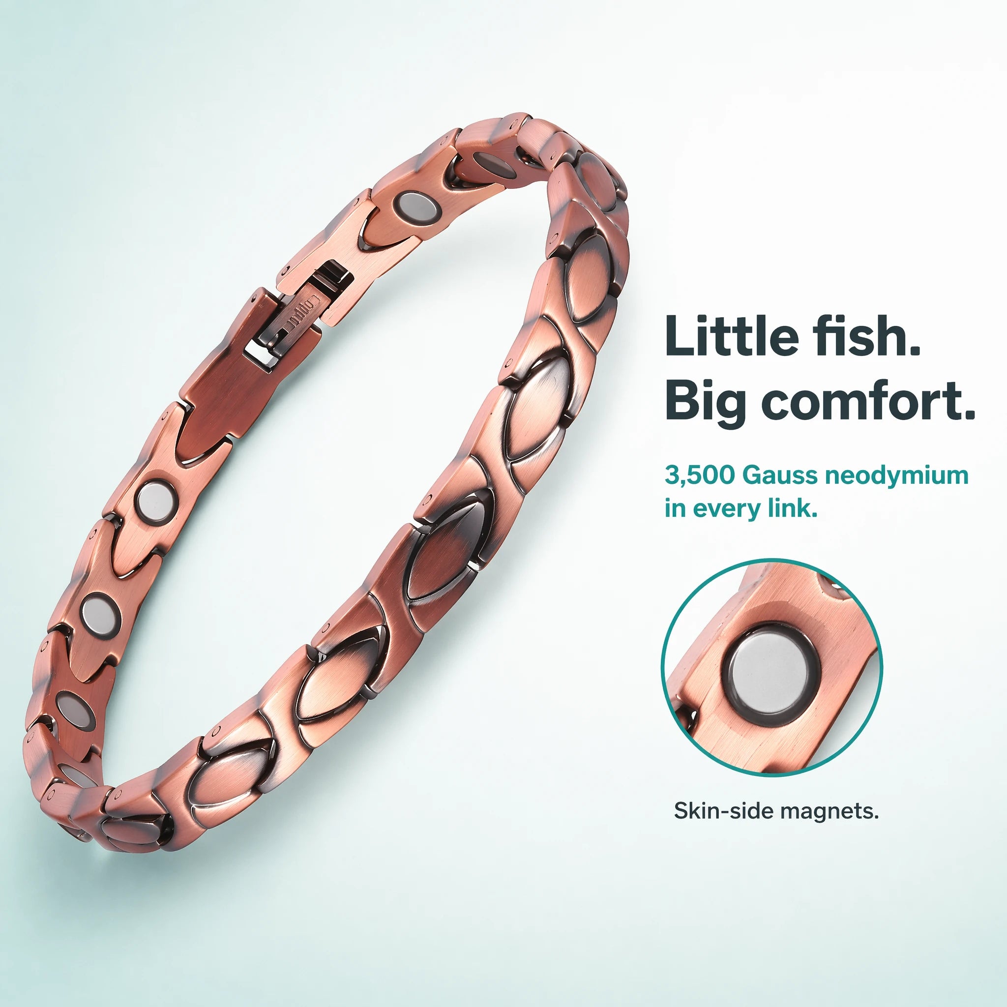 MagnetPure Fish Link Copper Magnetic Bracelet for Women