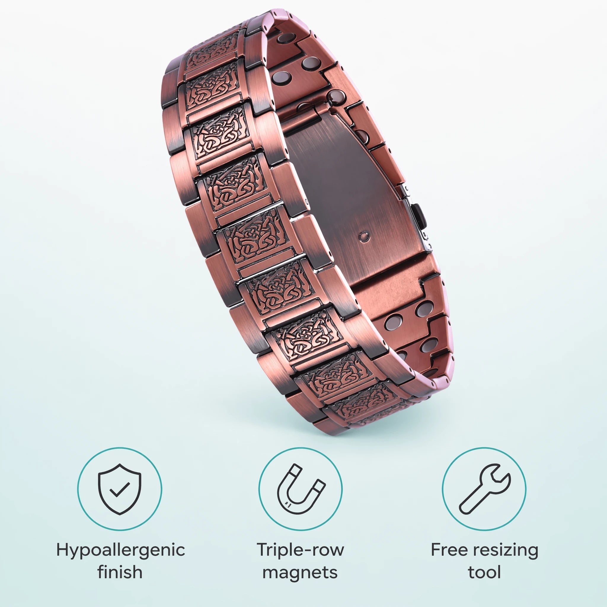 MagnetPure Celtic Knot Copper Magnetic Bracelet for Men