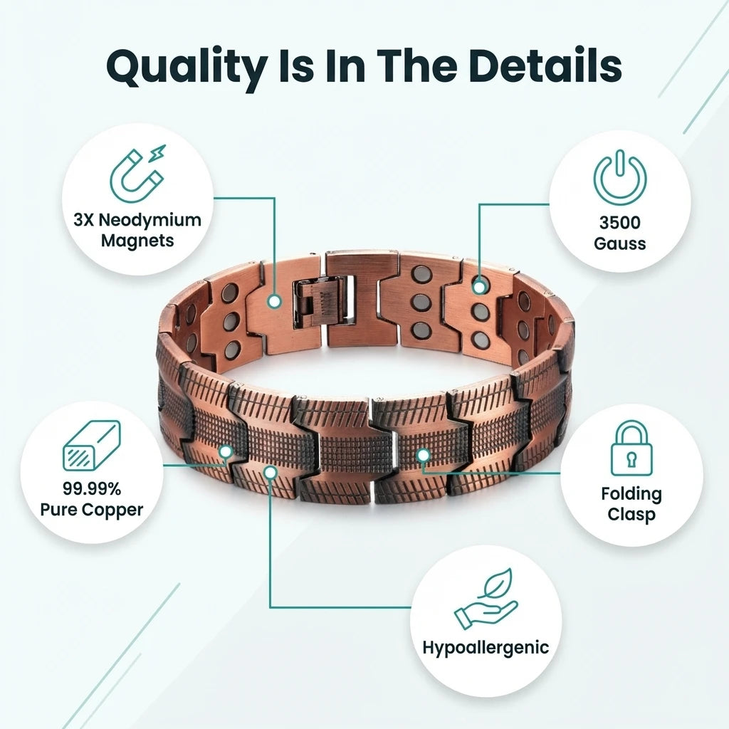 MagnetPure Triple Power Copper Magnetic Bracelet for Men - image 5