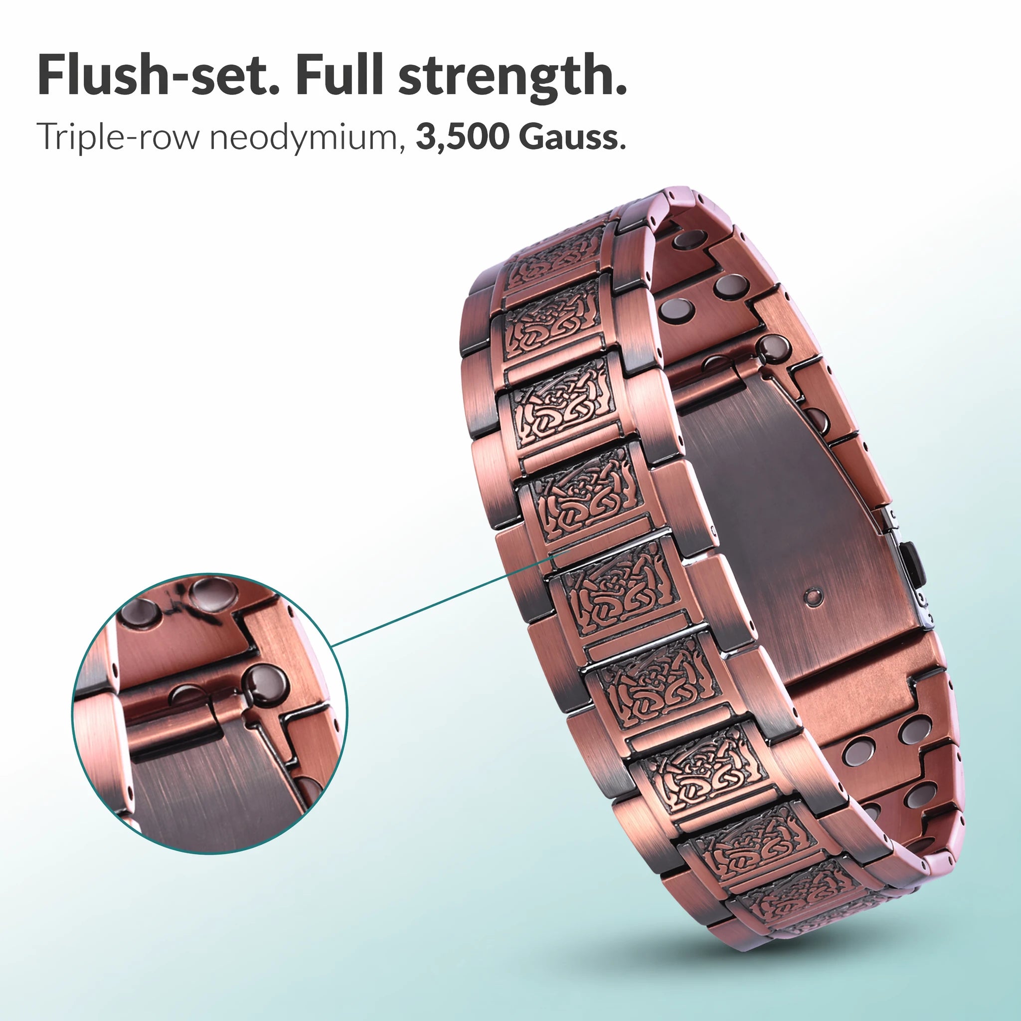 MagnetPure Celtic Knot Copper Magnetic Bracelet for Men