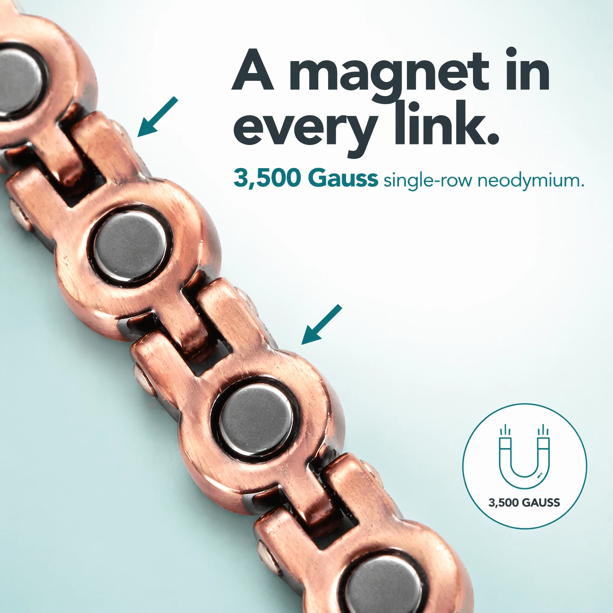 MagnetPure Crystal Tennis Copper Magnetic Bracelet for Women