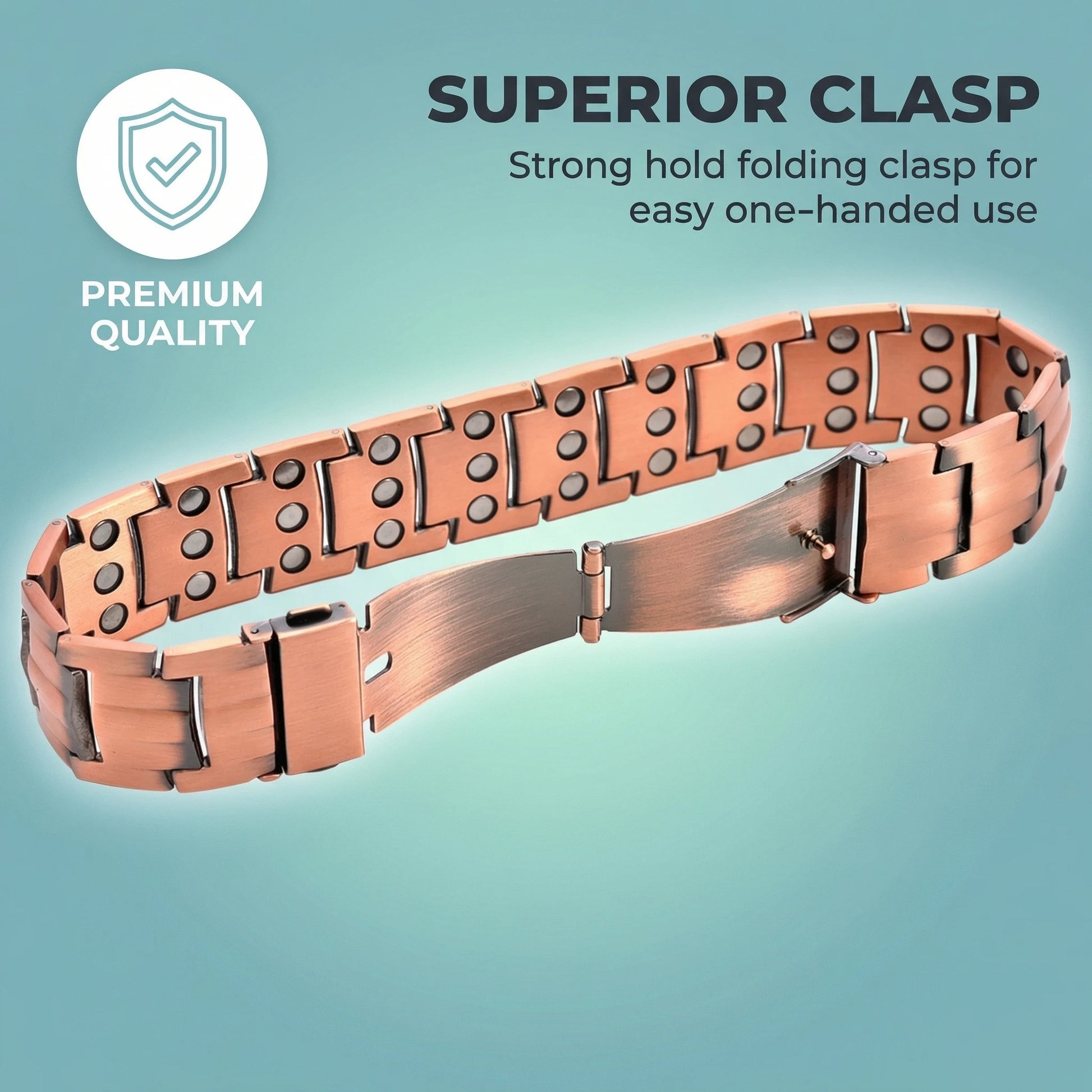 MagnetPure Wide Pure Copper Magnetic Bracelet for Men - image 5
