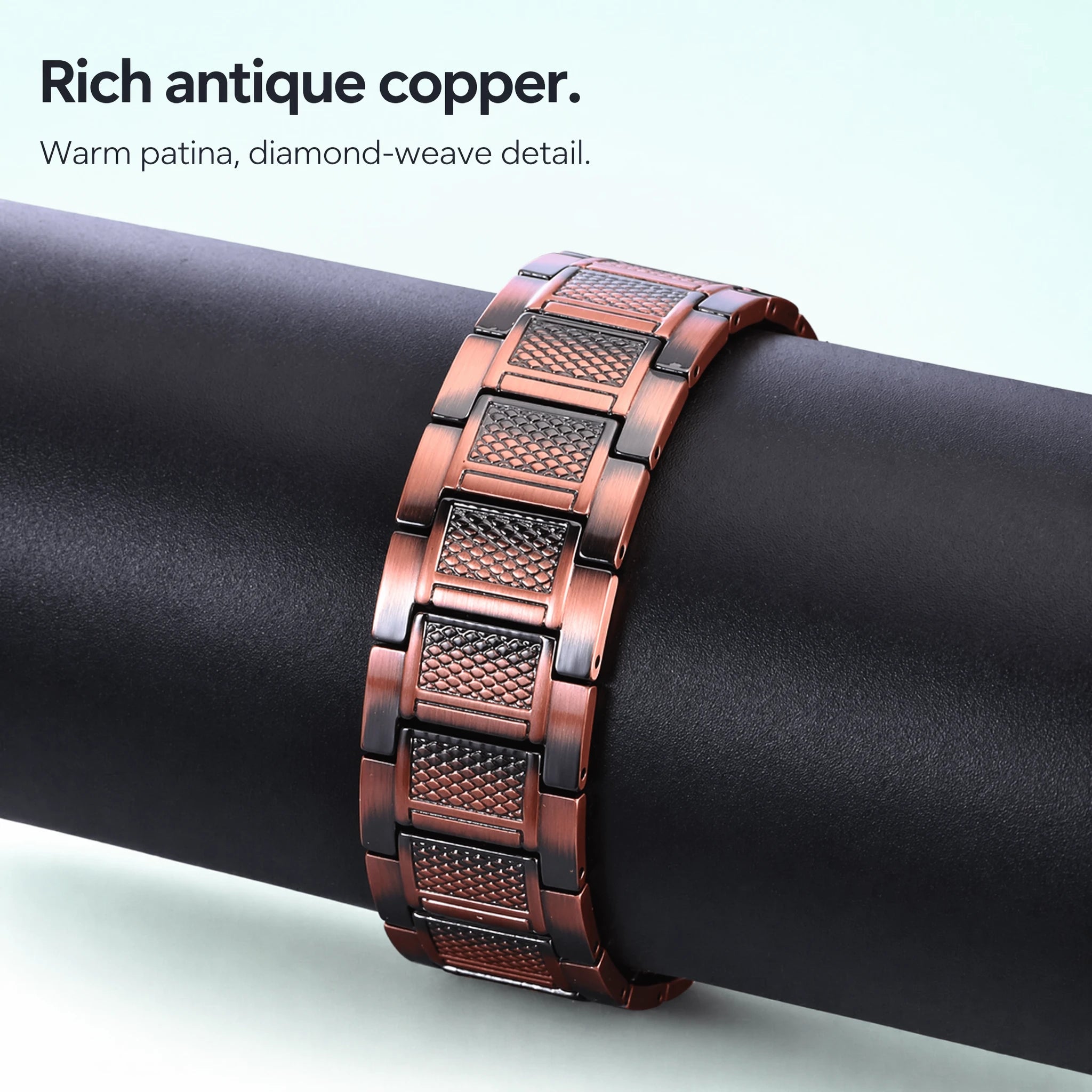 MagnetPure Diamond Weave Copper Magnetic Bracelet for Men