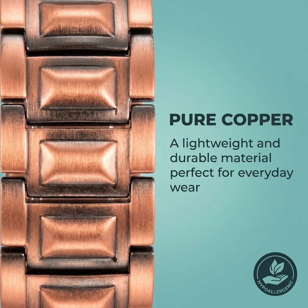 MagnetPure Bold Wide Copper Magnetic Bracelet for Men - image 6