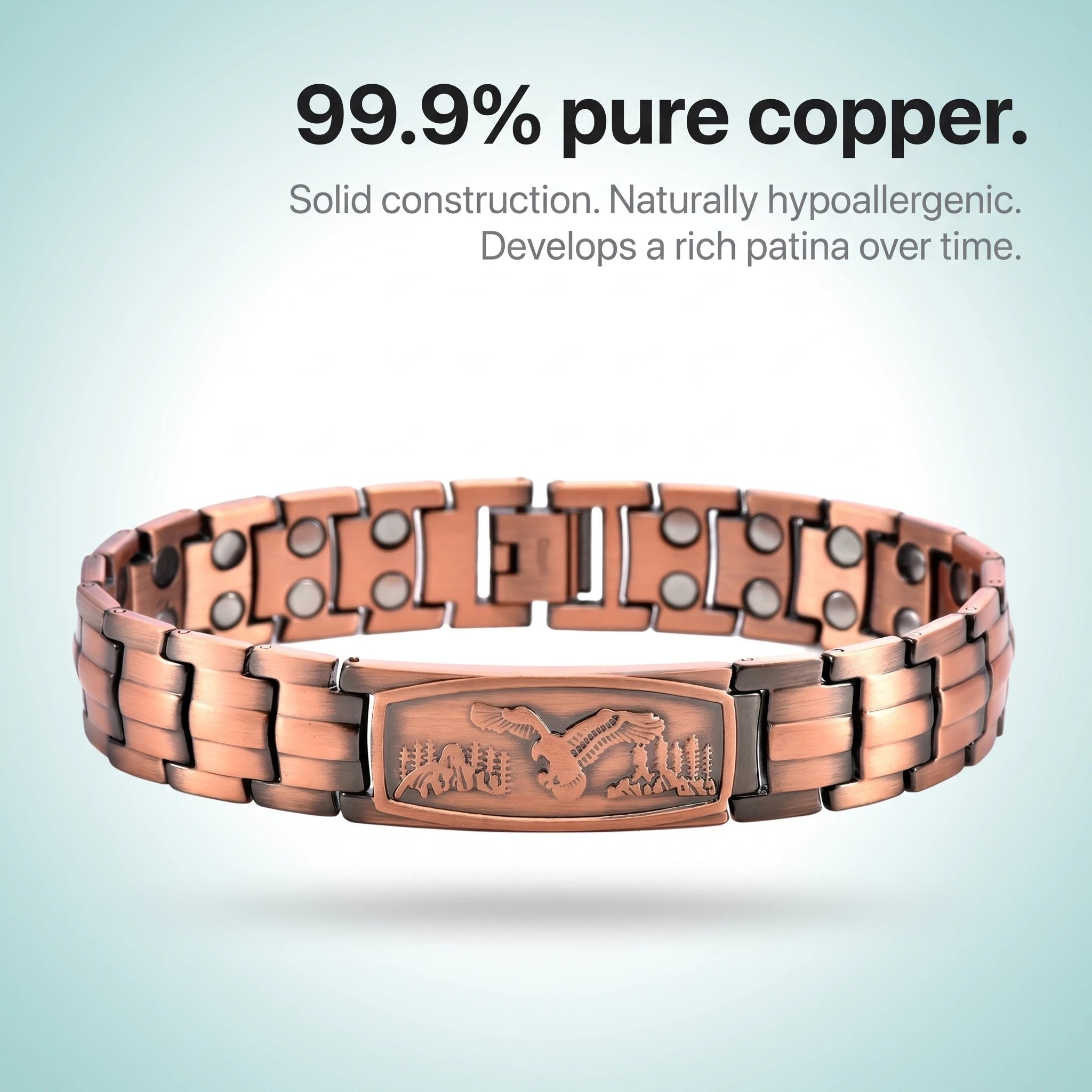 MagnetPure Eagle Copper Magnetic Bracelet for Men