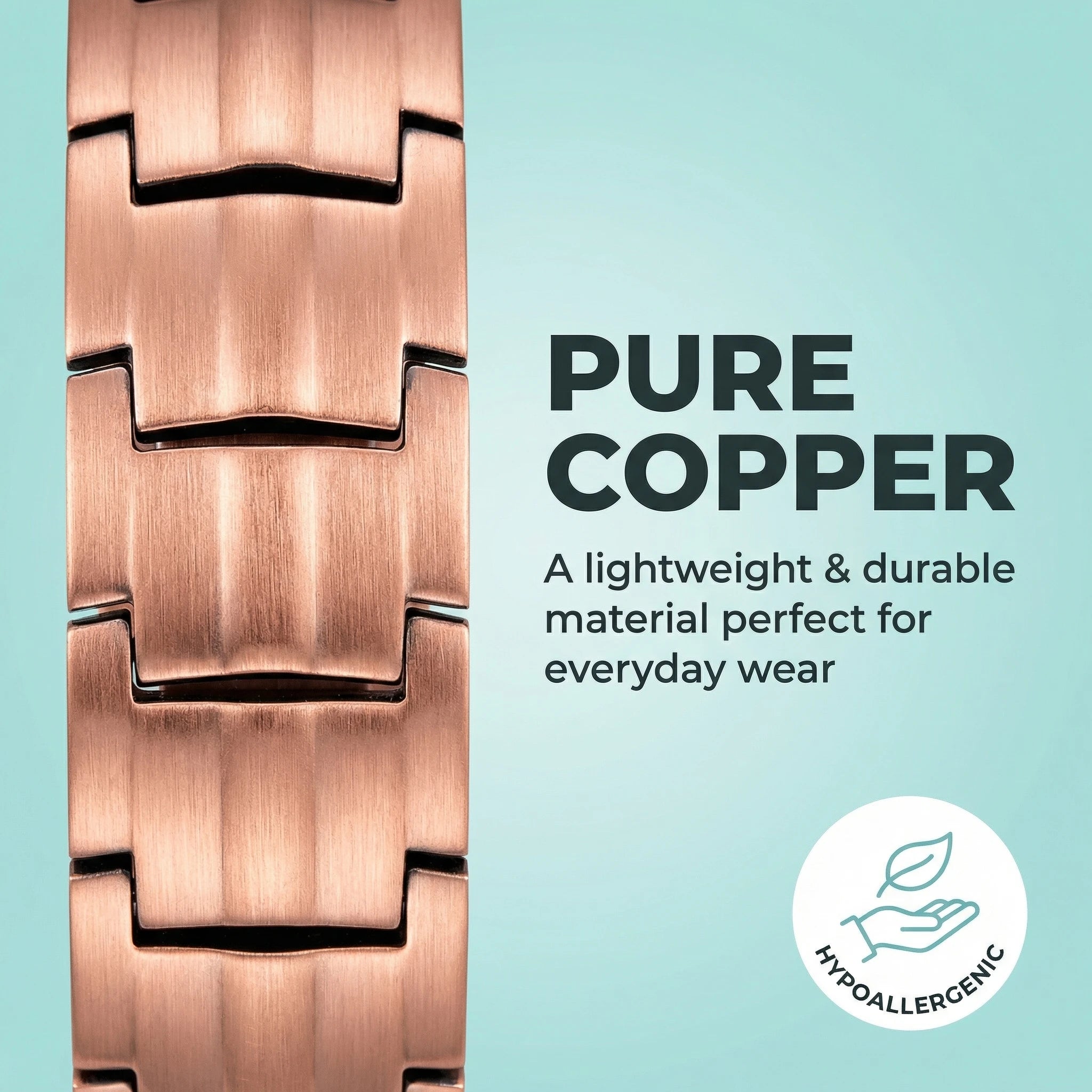MagnetPure Wide Pure Copper Magnetic Bracelet for Men - image 6