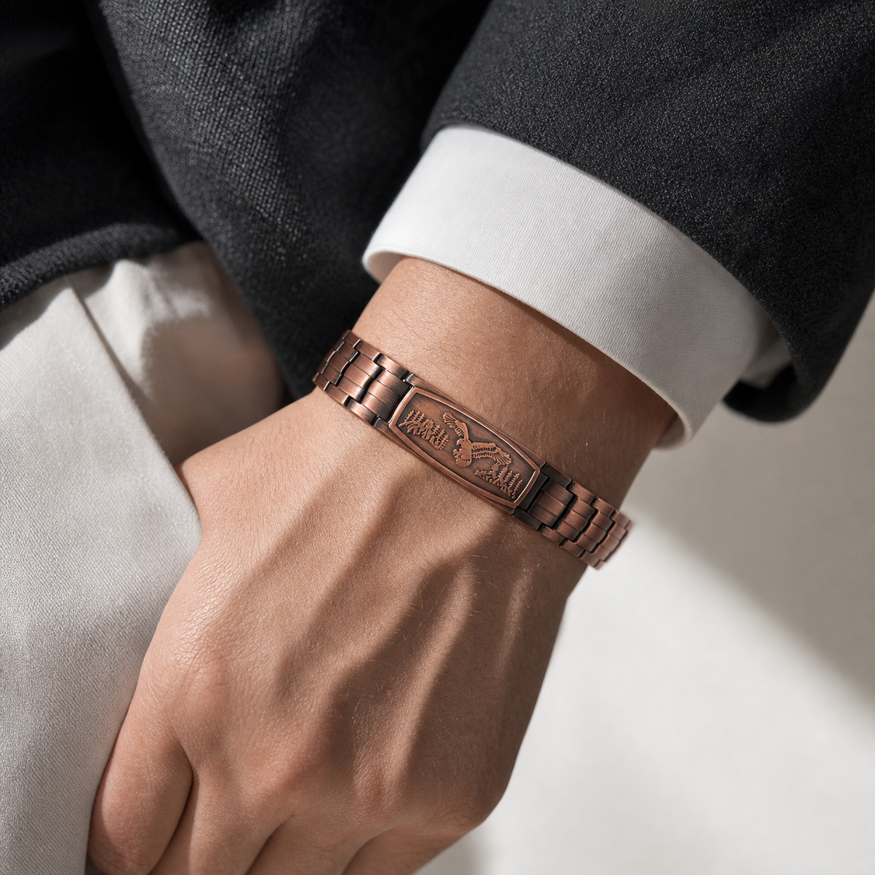 MagnetPure Eagle Copper Magnetic Bracelet for Men