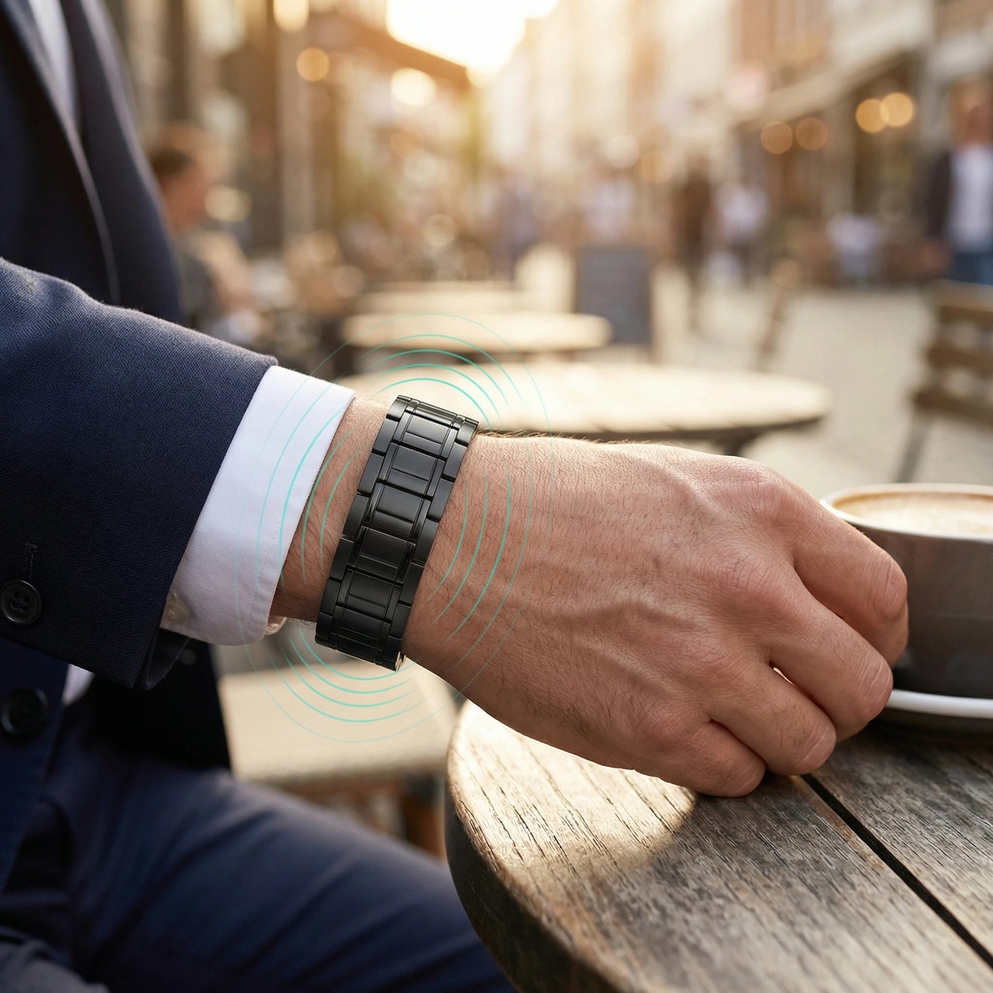 MagnetPure Ultra Wide Titanium Steel Magnetic Bracelet for Men - image 10