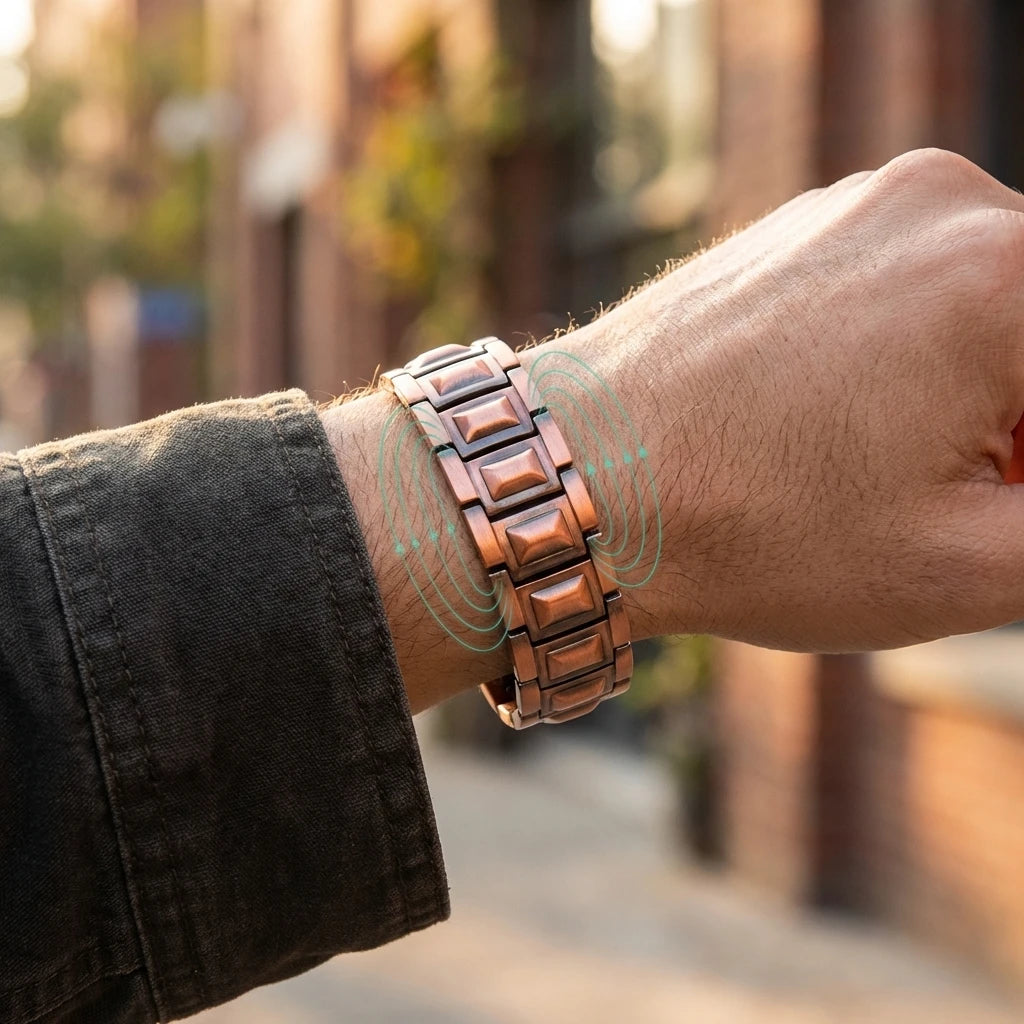 MagnetPure Bold Wide Copper Magnetic Bracelet for Men - image 8