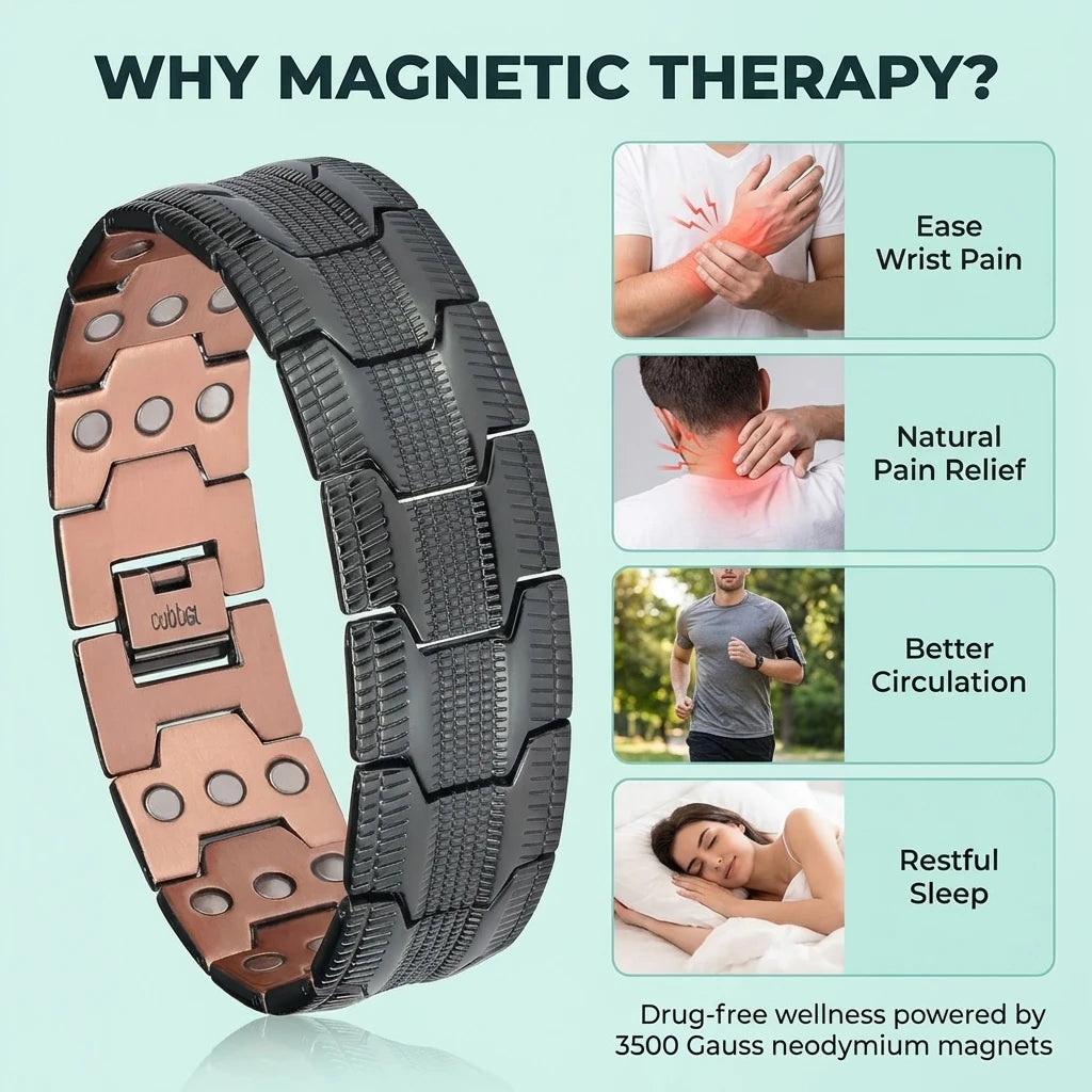 MagnetPure Ultra Black Copper Magnetic Bracelet for Men - image 3