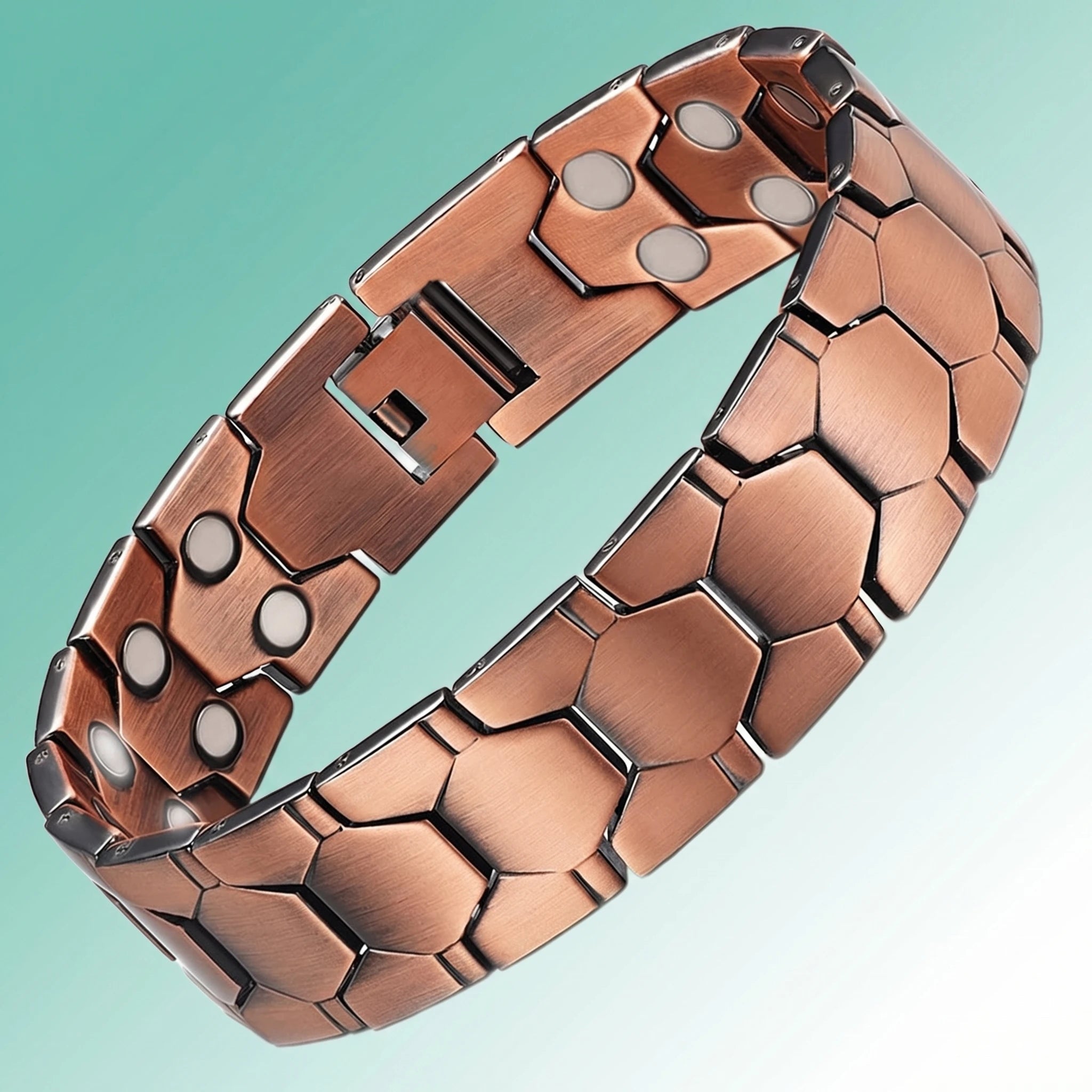 MagnetPure Bold Dual-Tone Copper Magnetic Bracelet for Men