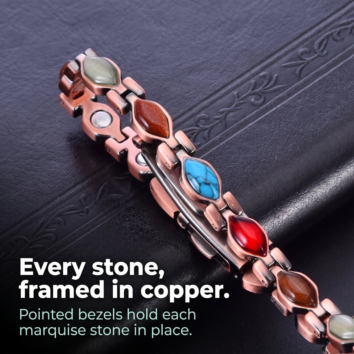 MagnetPure Slim Marquise Pure Copper Magnetic Bracelet for Women
