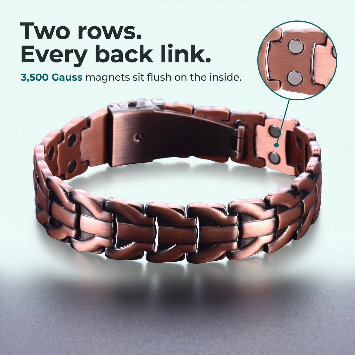 MagnetPure Arrowhead Link Pure Copper Magnetic Bracelet for Men