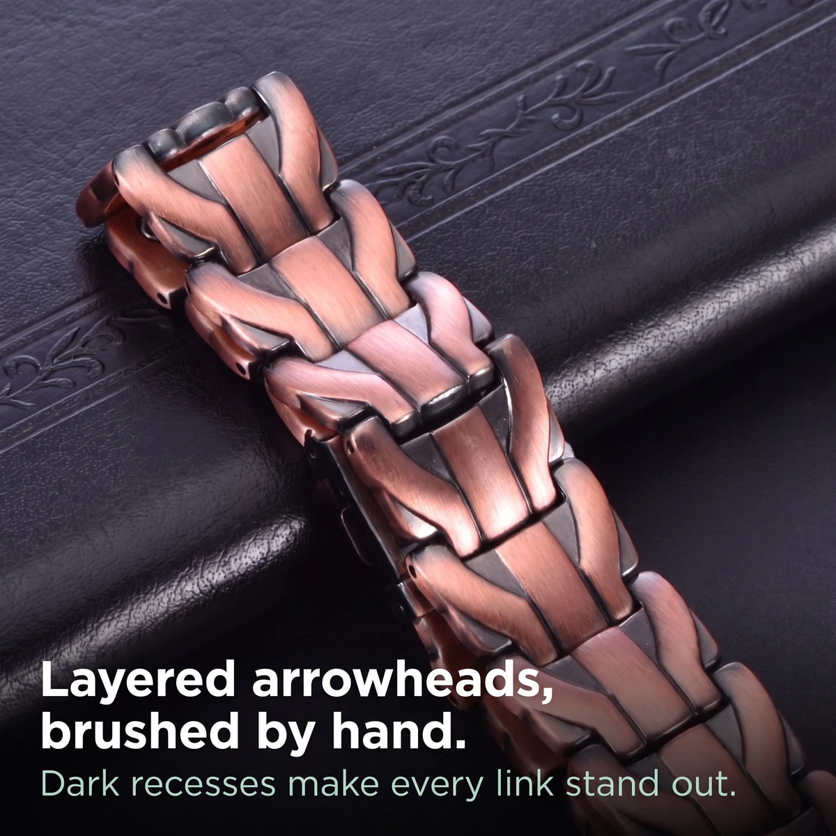 MagnetPure Arrowhead Link Pure Copper Magnetic Bracelet for Men