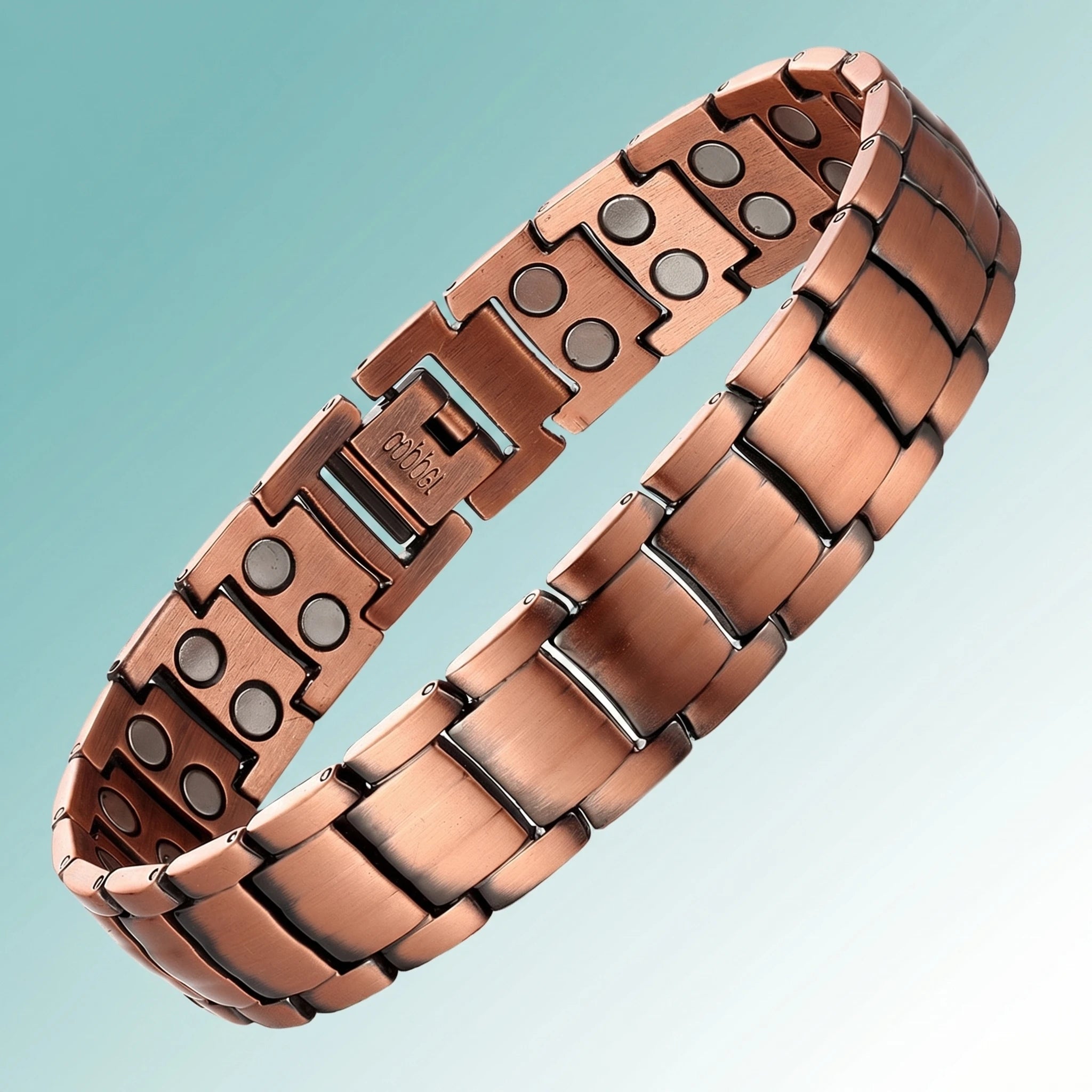 MagnetPure Bold Dual-Tone Copper Magnetic Bracelet for Men