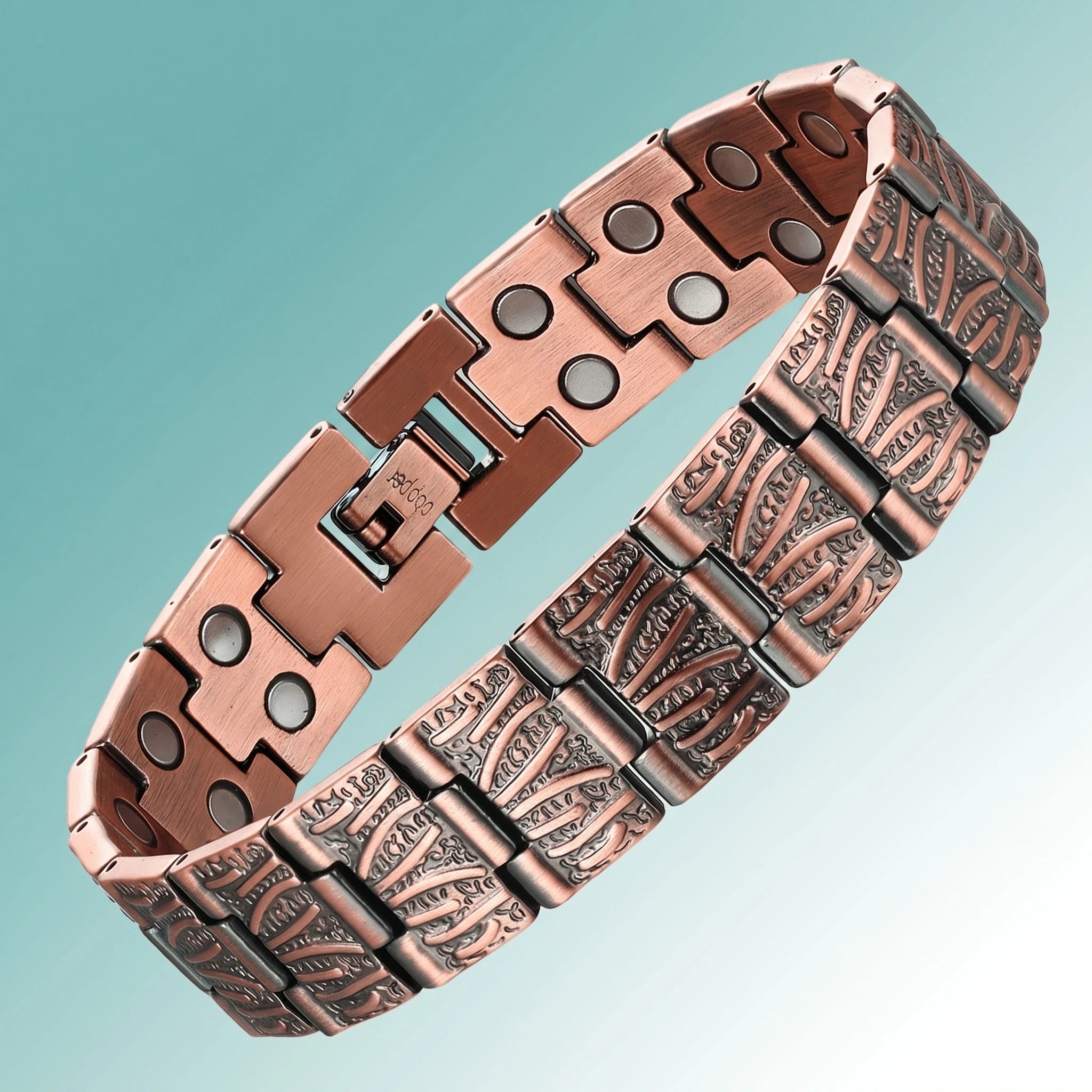 MagnetPure Bold Dual-Tone Copper Magnetic Bracelet for Men