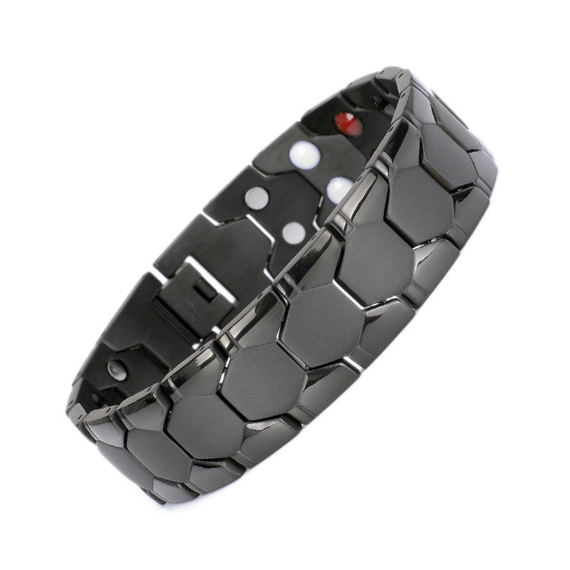 MagnetPure Hexagon Titanium Steel Magnetic Bracelet for Men