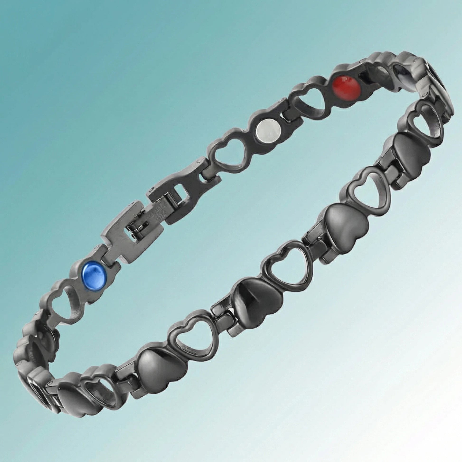 MagnetPure Heart Link Titanium Steel Magnetic Bracelet for Women - image 9