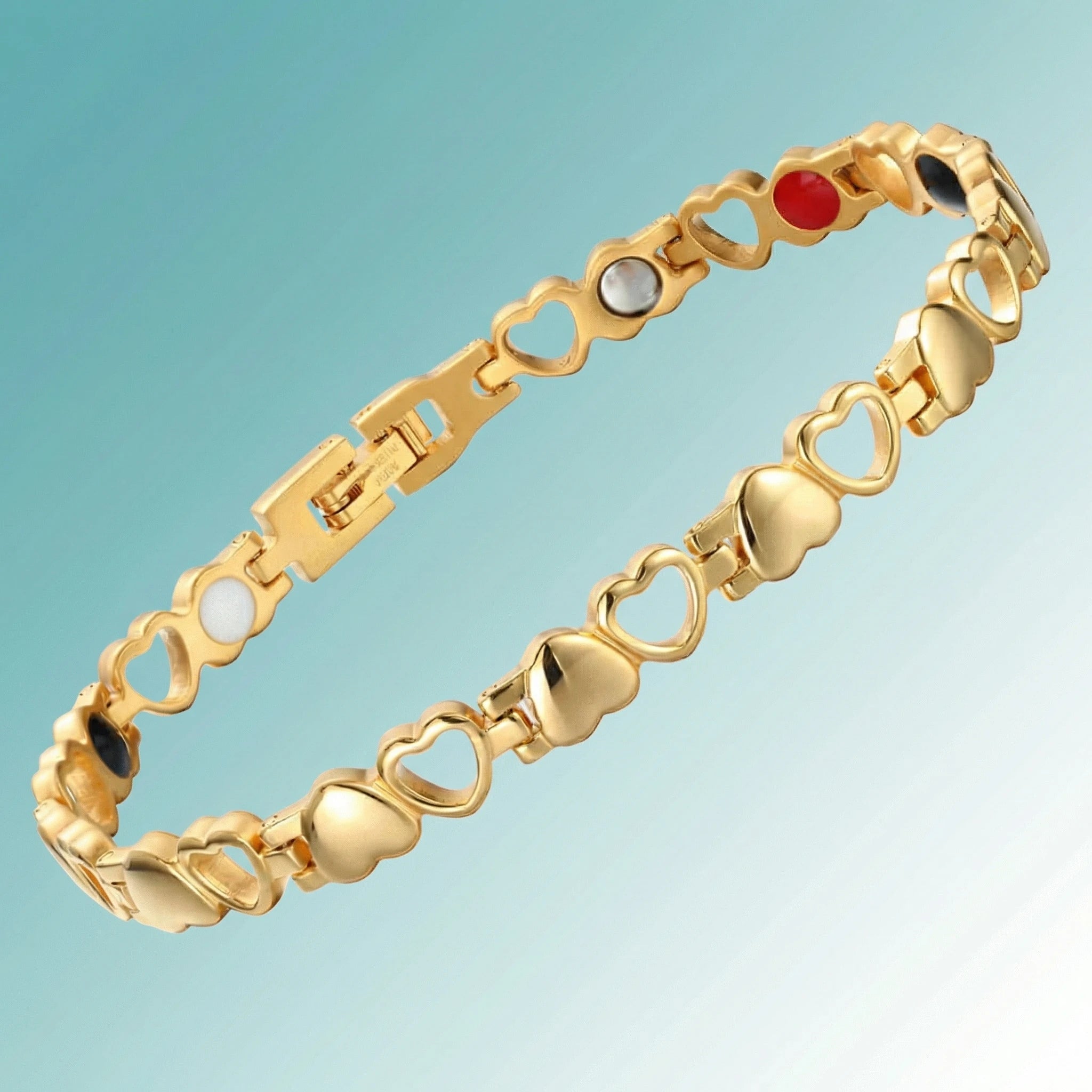 MagnetPure Heart Link Titanium Steel Magnetic Bracelet for Women - image 11