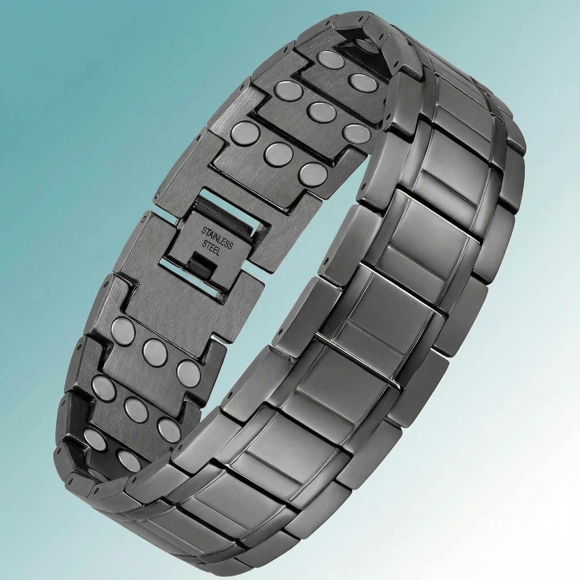 MagnetPure Ultra Wide Titanium Steel Magnetic Bracelet for Men - image 3