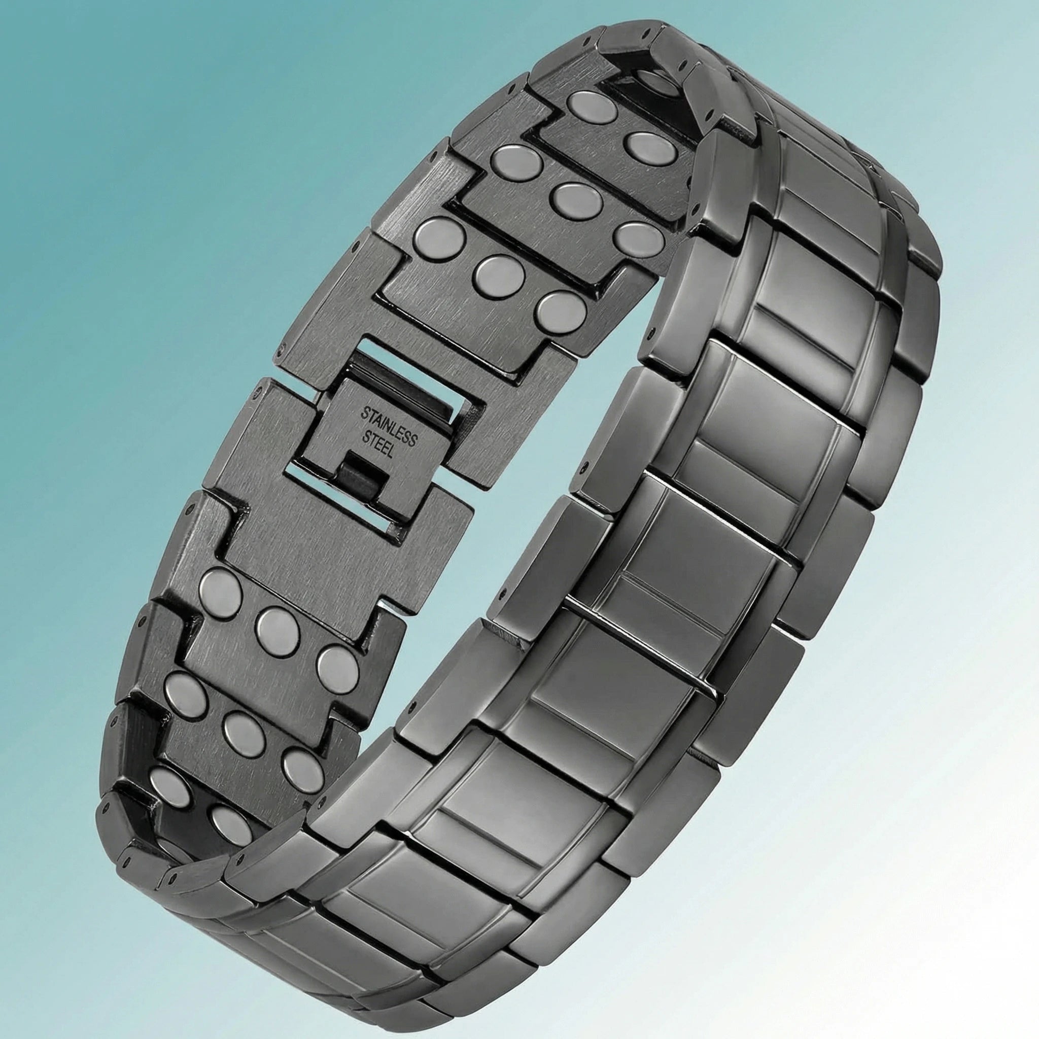 MagnetPure Ultra Wide Titanium Steel Magnetic Bracelet for Men - image 3