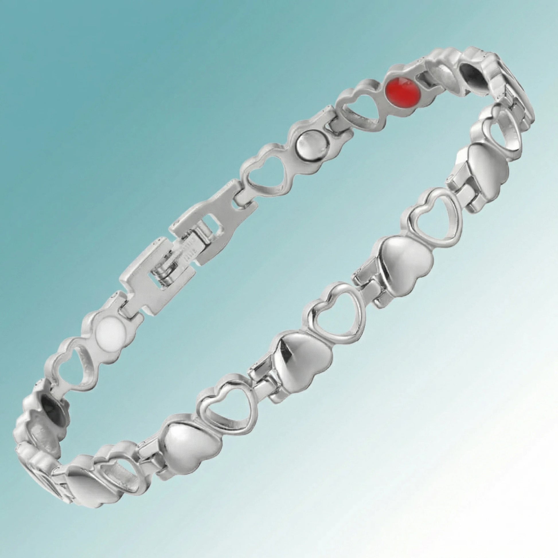 MagnetPure Heart Link Titanium Steel Magnetic Bracelet for Women - image 13